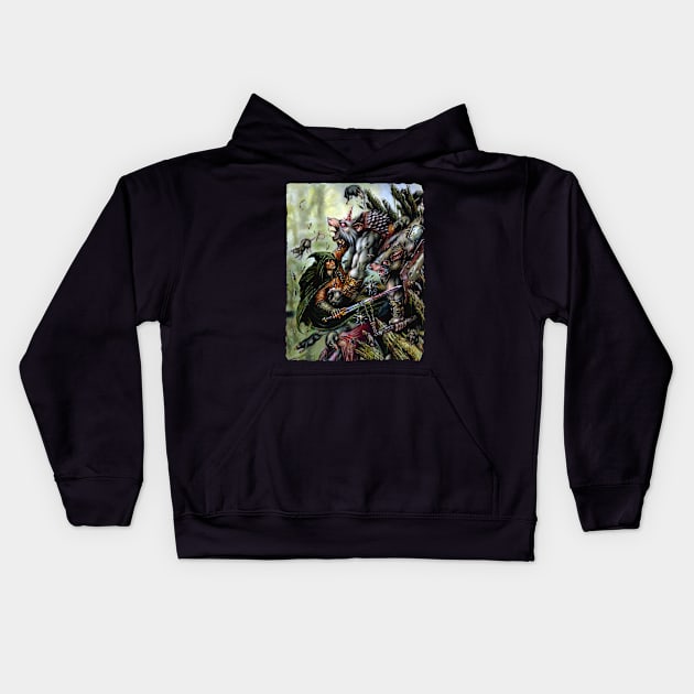 Scarred Lands Cover Art: Vigil Watch: Warrens of the Ratmen Kids Hoodie by TheOnyxPath